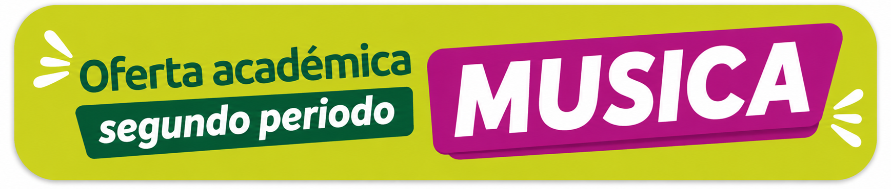 Oferta académica segundo periodo Música